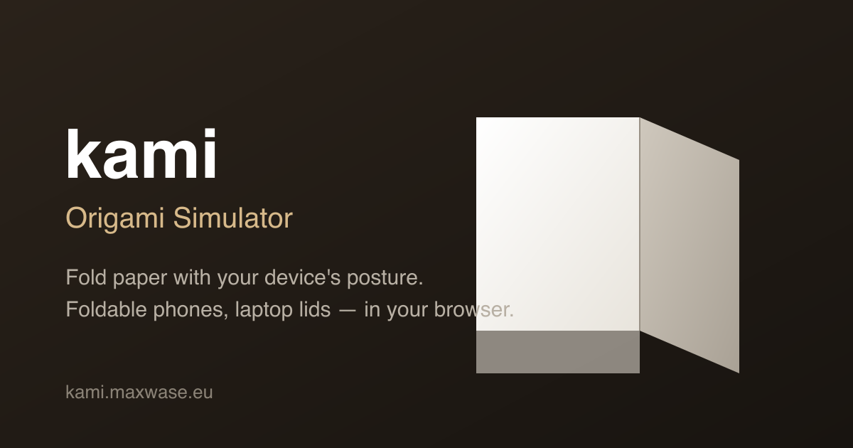 kami: Origami Simulator — Fold Paper with Your Device